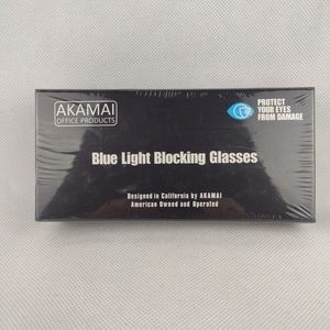 Akamai Blue Light Blocking Glasses Office & Gaming Black Strength 2.5 NIB